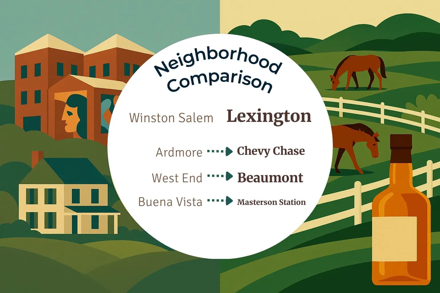 Winston Salem vs Lexington Neighborhood Comparison