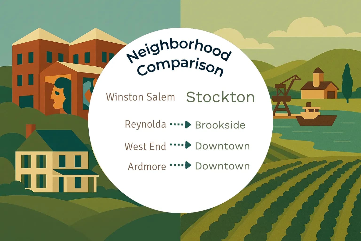 Winston Salem vs Stockton Neighborhood Comparison