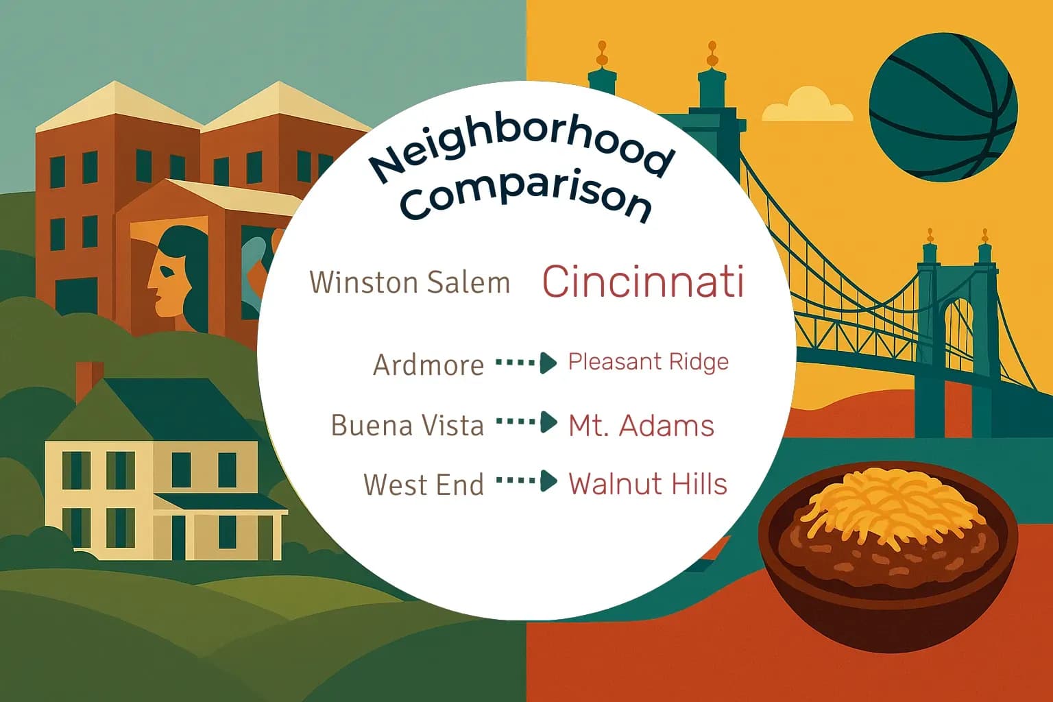 Winston Salem vs Cincinnati Neighborhood Comparison