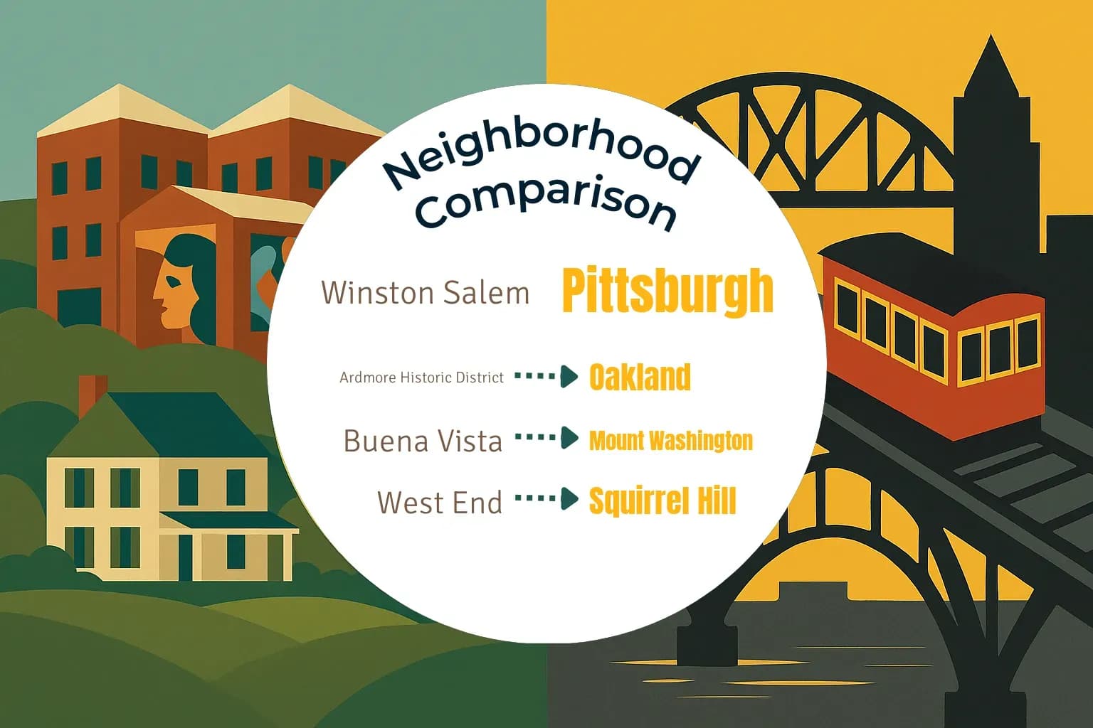 Winston Salem vs Pittsburgh Neighborhood Comparison