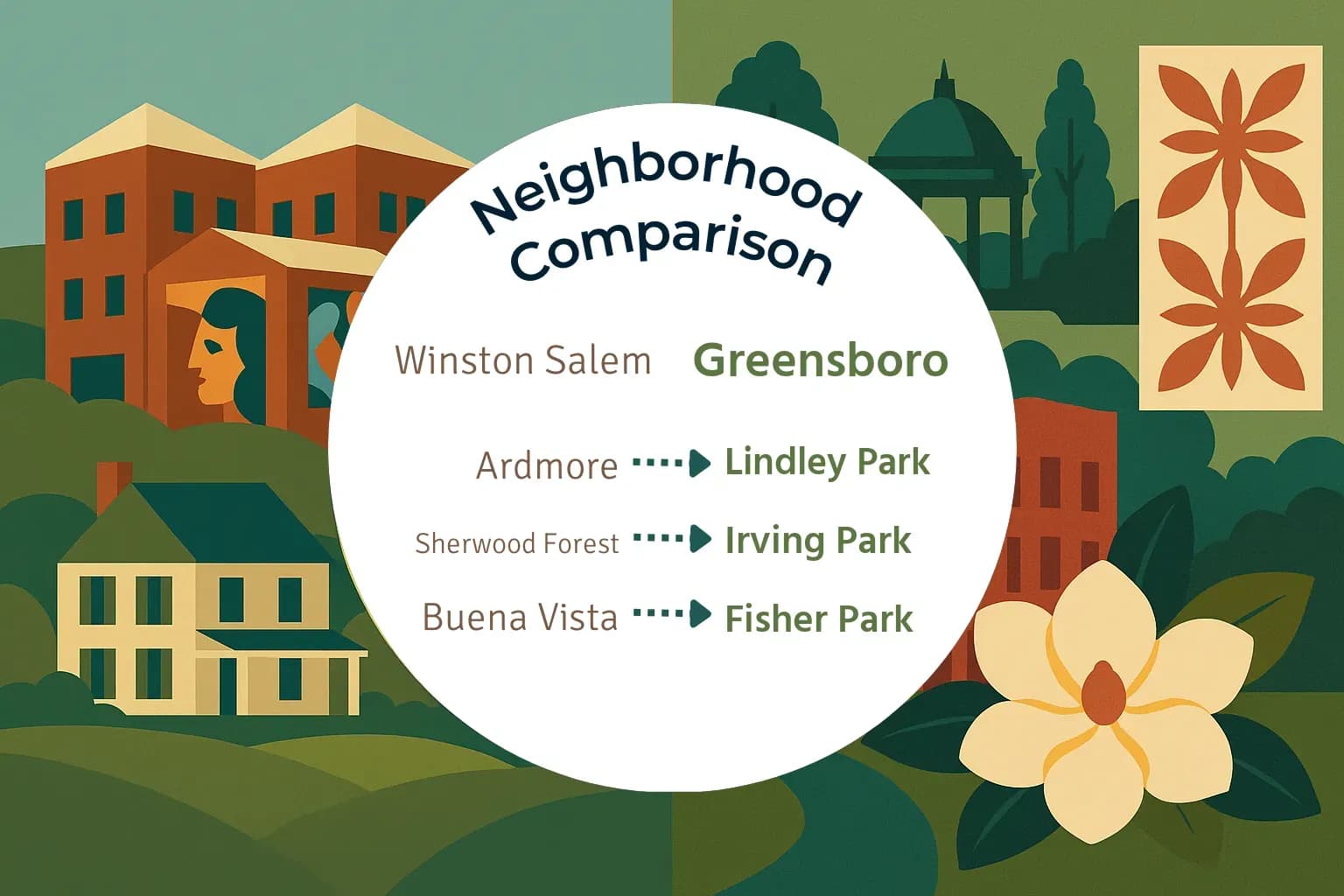 Winston Salem vs Greensboro Neighborhood Comparison