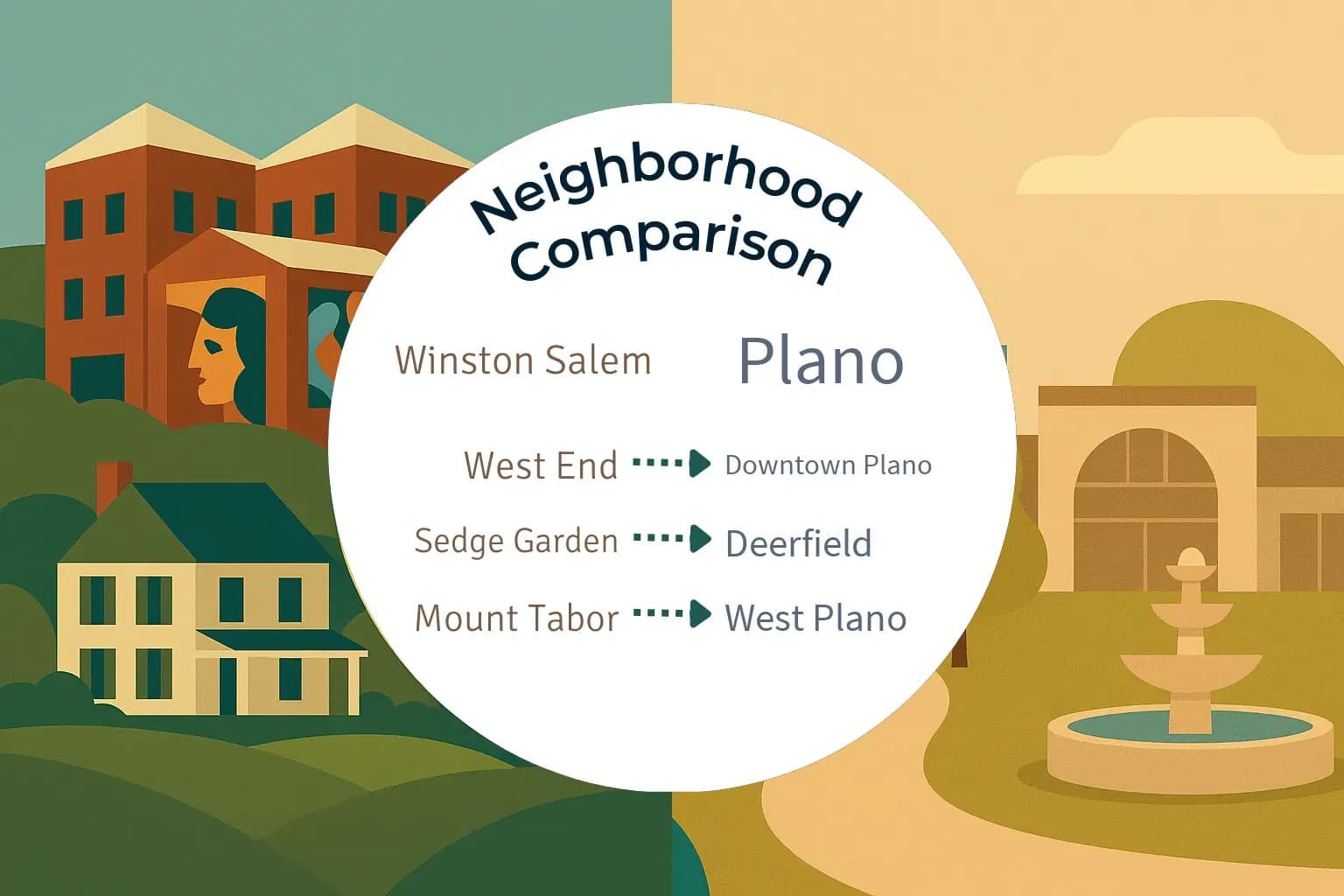 Winston Salem vs Plano Neighborhood Comparison