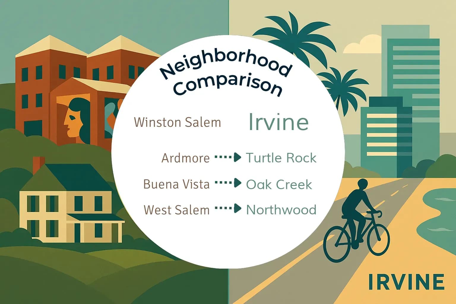 Winston Salem vs Irvine Neighborhood Comparison