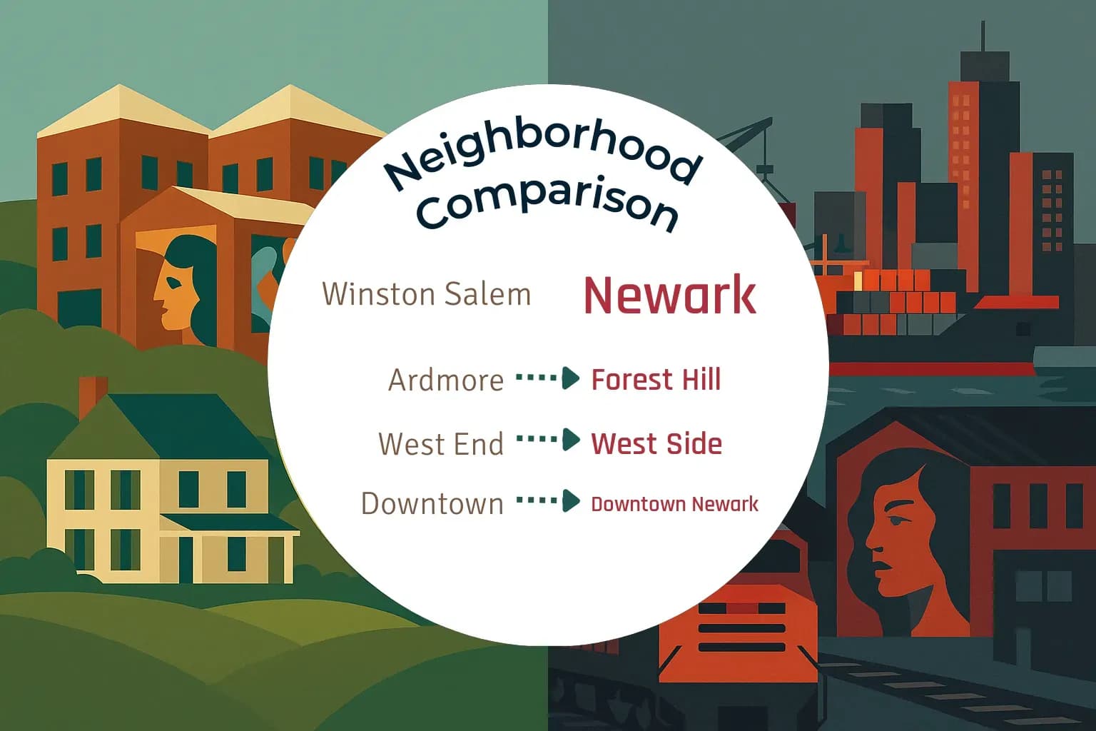 Winston Salem vs Newark Neighborhood Comparison