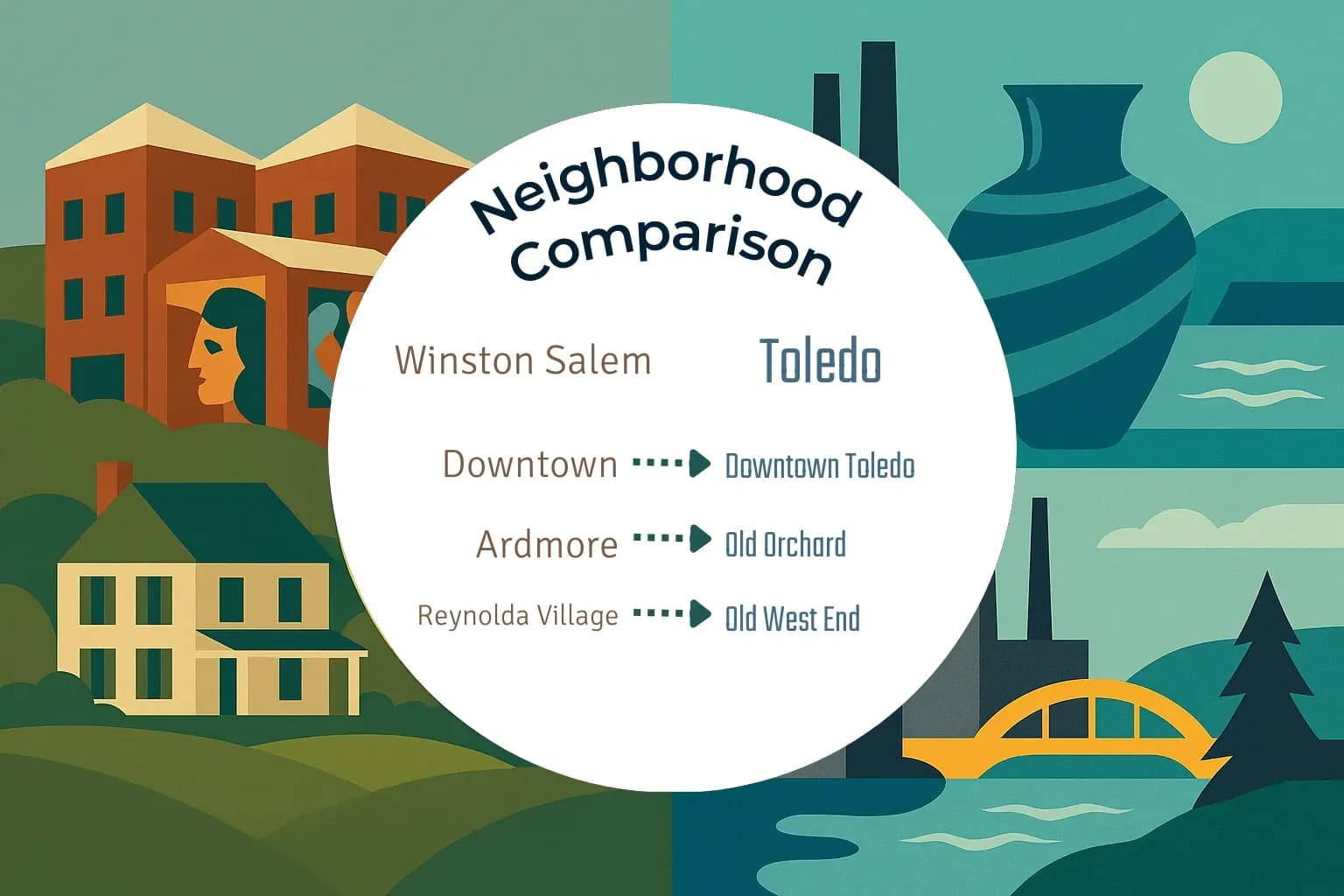 Winston Salem vs Toledo Neighborhood Comparison