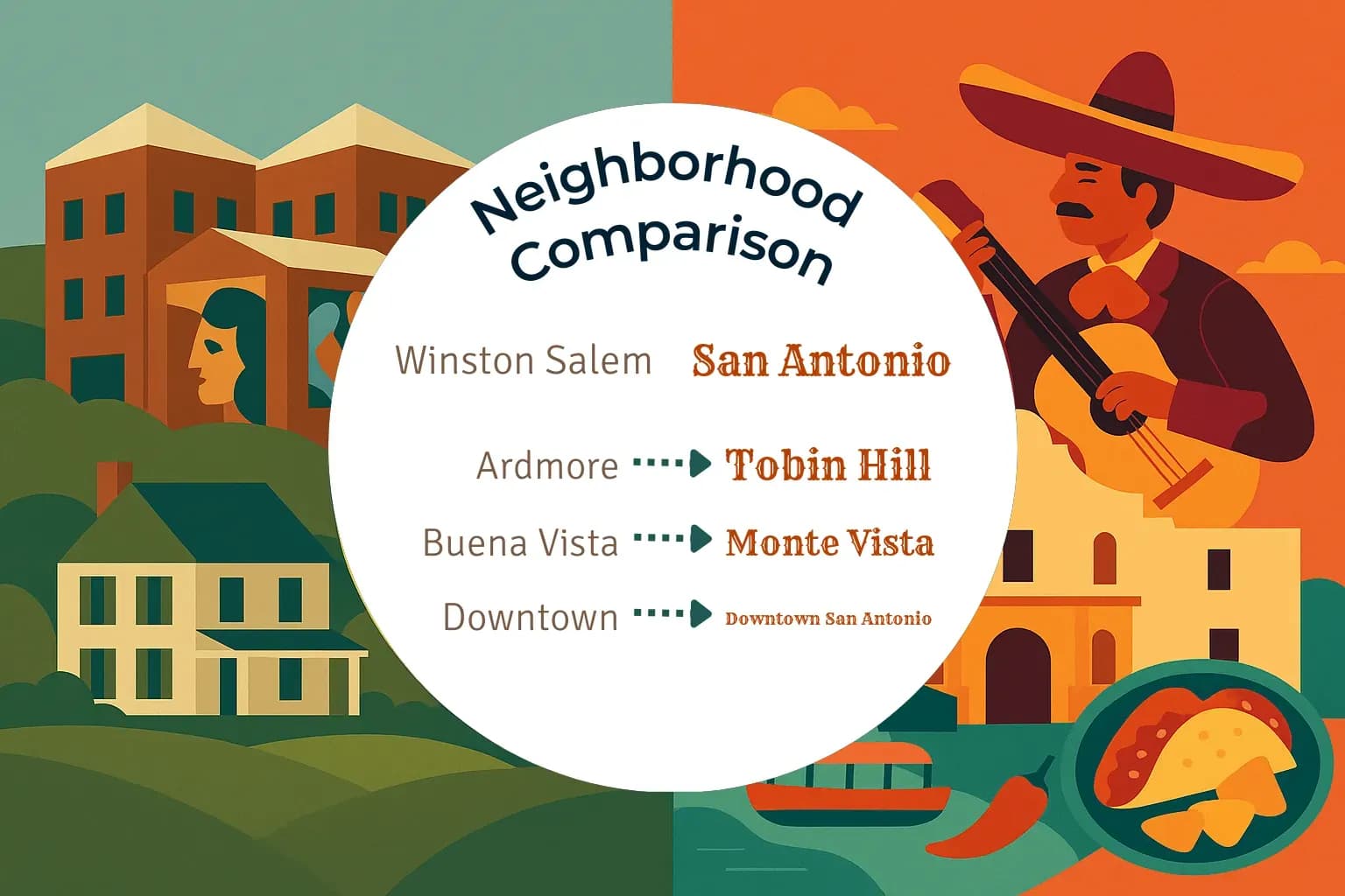 Winston Salem vs San Antonio Neighborhood Comparison