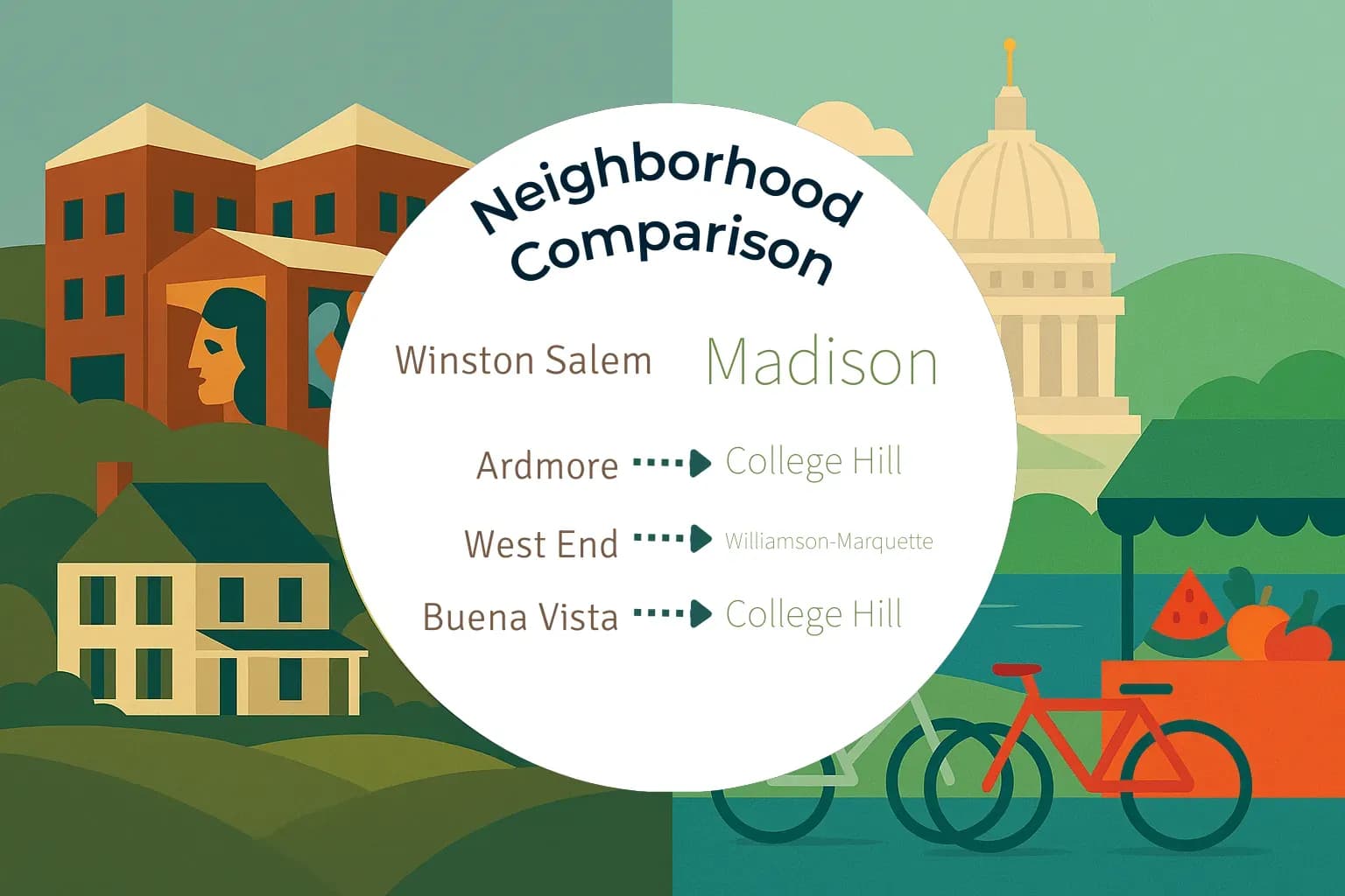 Winston Salem vs Madison Neighborhood Comparison