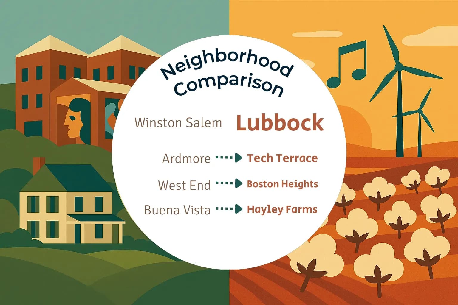 Winston Salem vs Lubbock Neighborhood Comparison