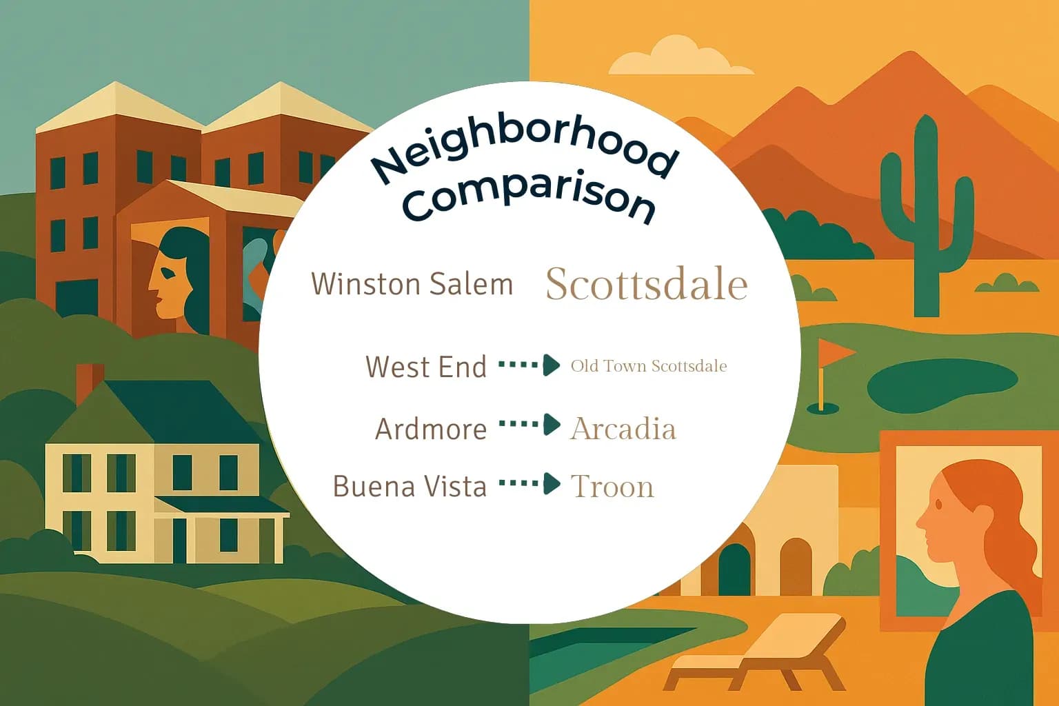 Winston Salem vs Scottsdale Neighborhood Comparison