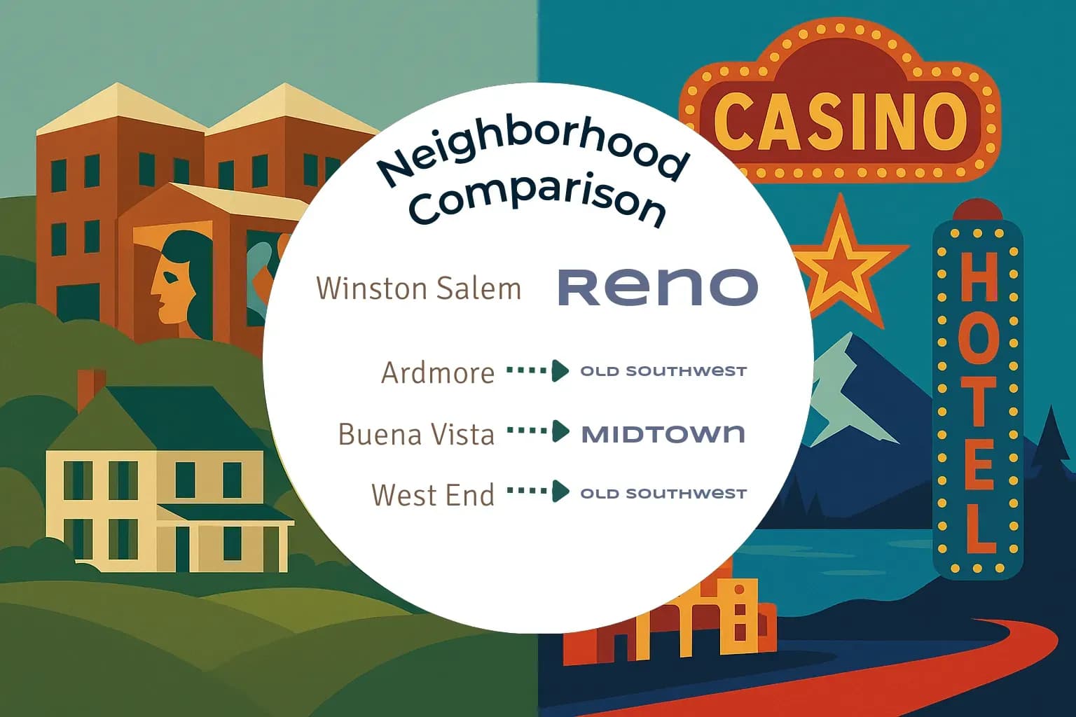 Winston Salem vs Reno Neighborhood Comparison