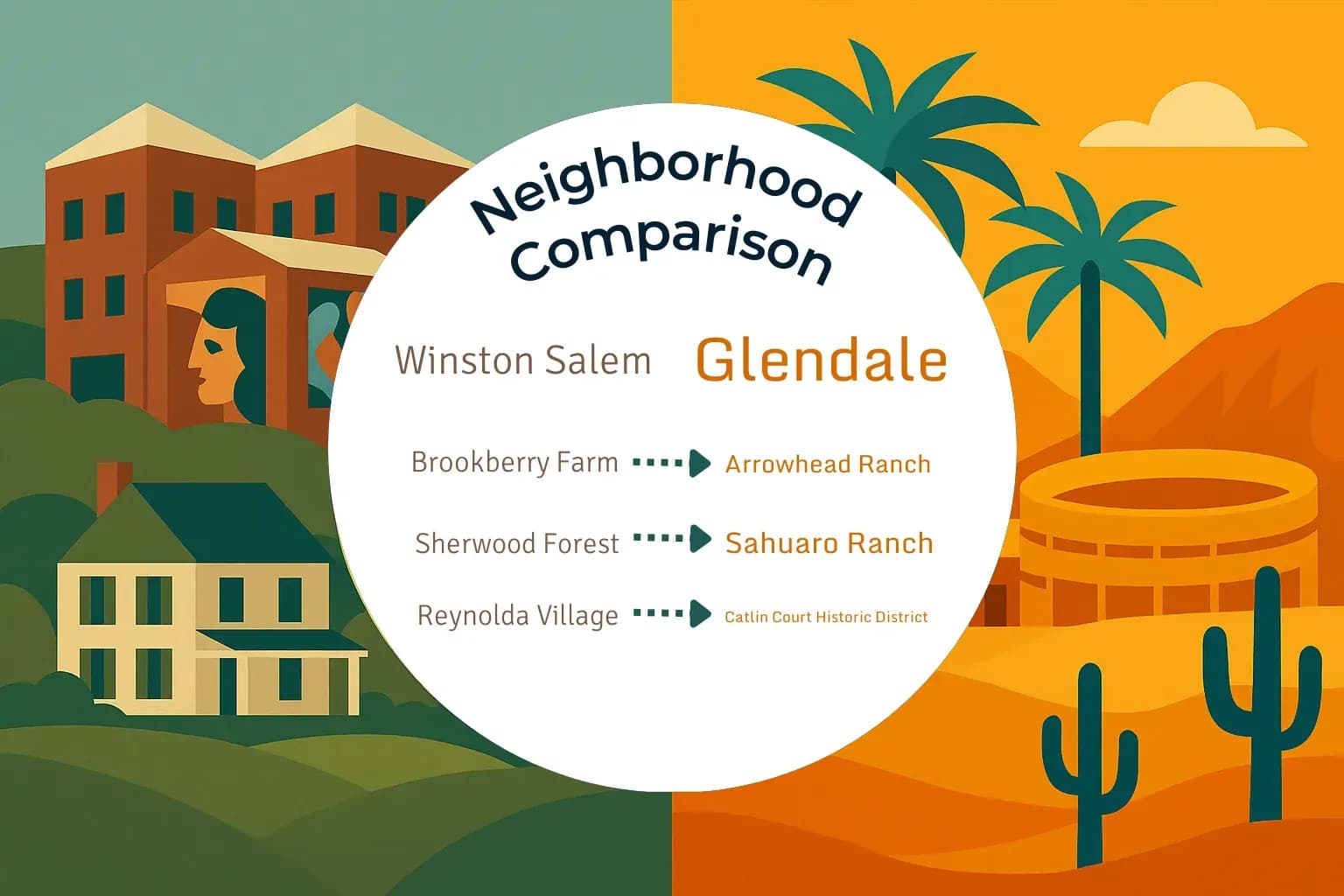Winston Salem vs Glendale Neighborhood Comparison