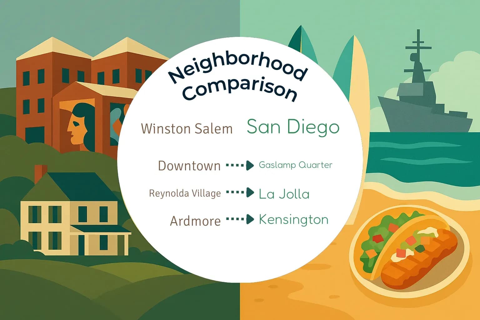 Winston Salem vs San Diego Neighborhood Comparison