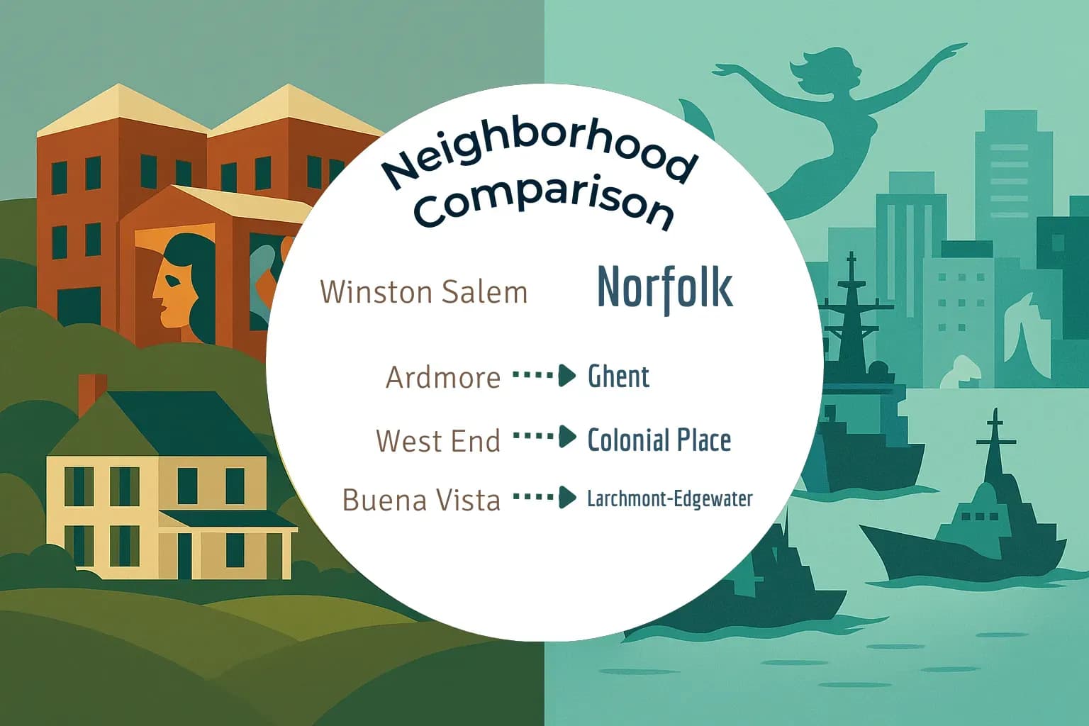 Winston Salem vs Norfolk Neighborhood Comparison