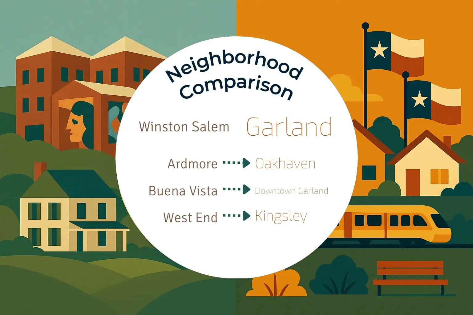 Winston Salem vs Garland Neighborhood Comparison
