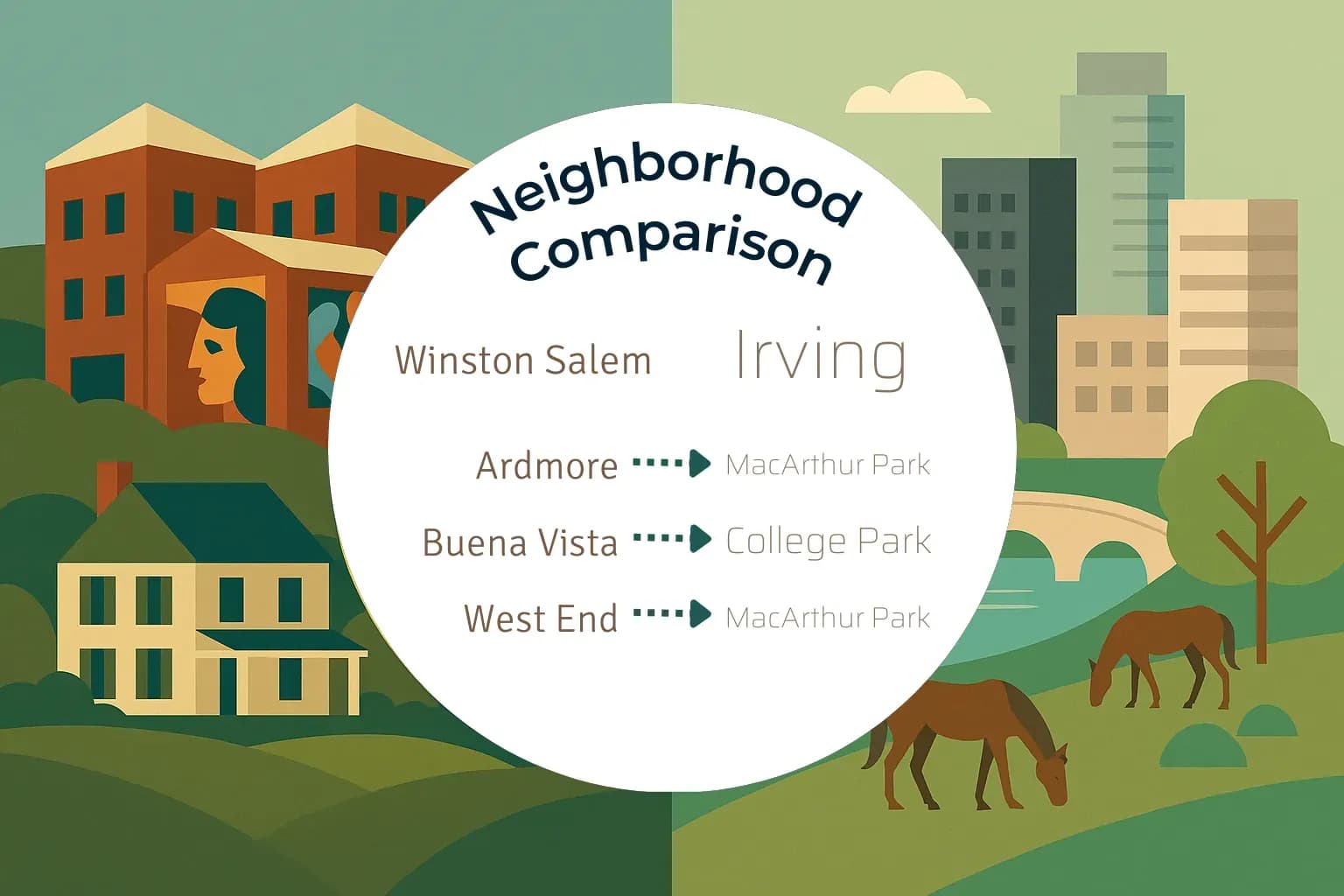 Winston Salem vs Irving Neighborhood Comparison