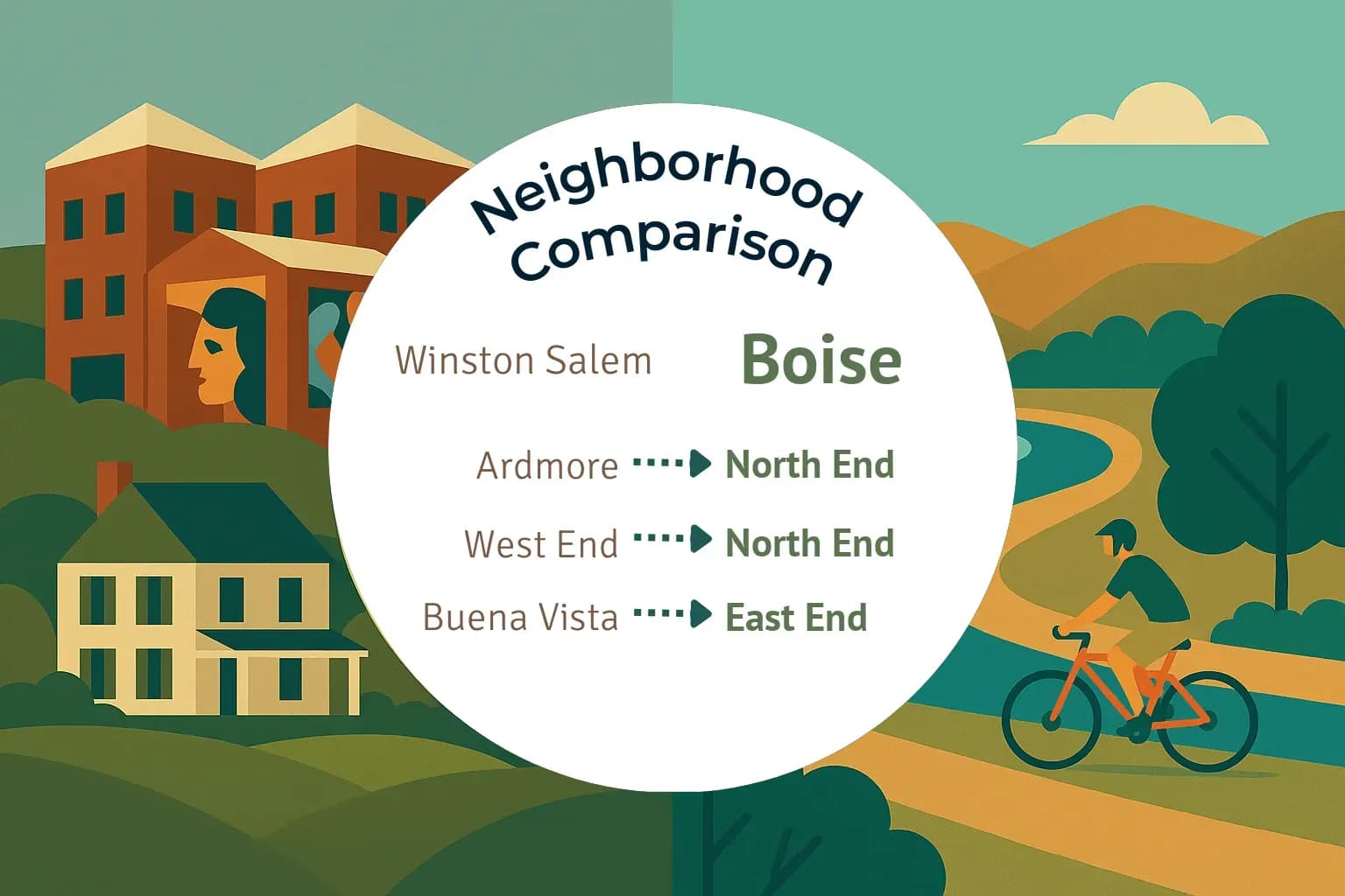 Winston Salem vs Boise Neighborhood Comparison
