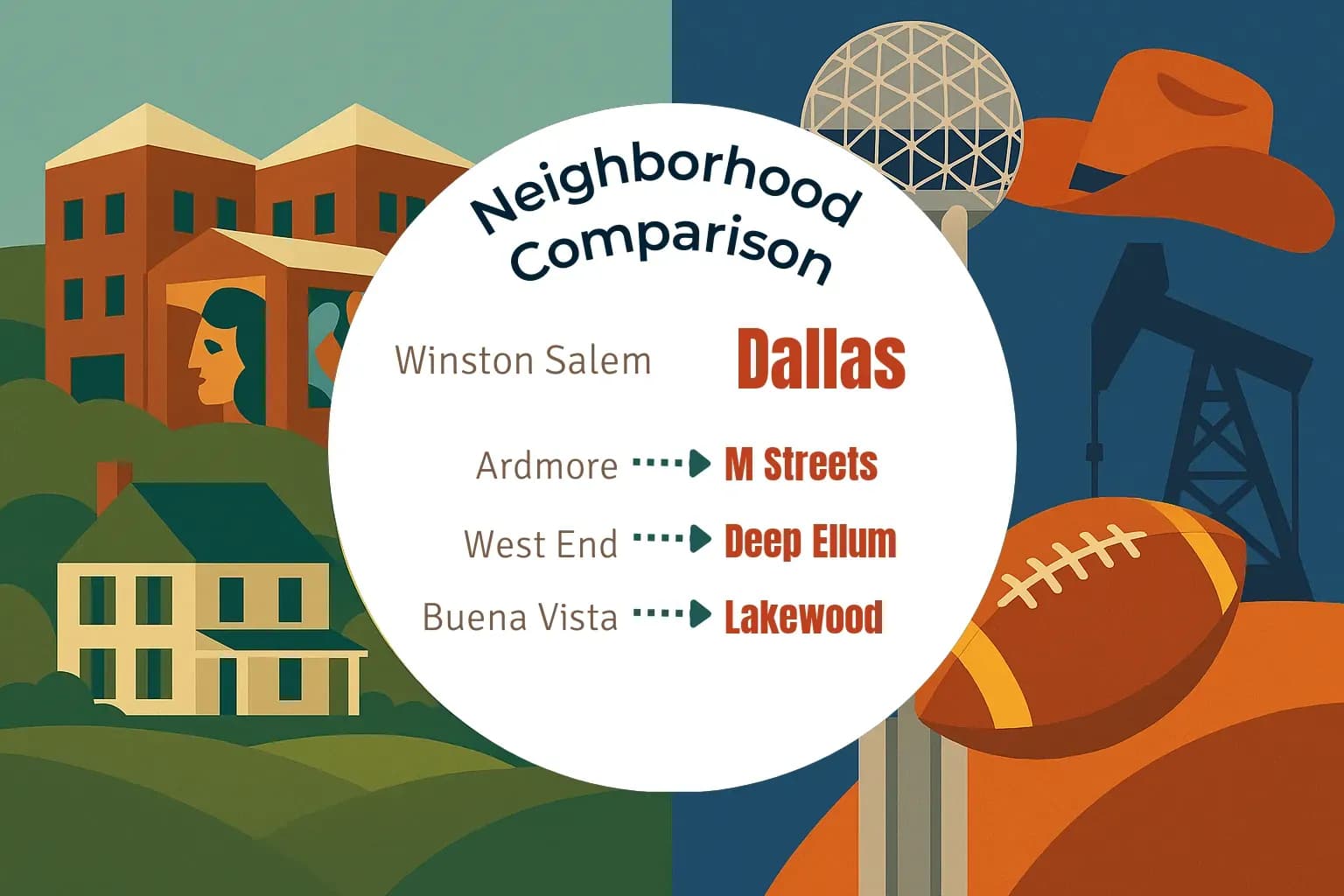 Winston Salem vs Dallas Neighborhood Comparison