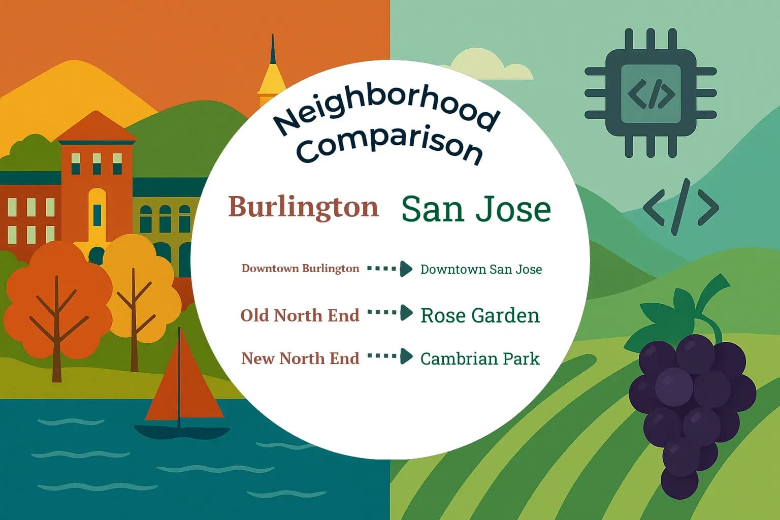 Burlington vs San Jose Neighborhood Comparison