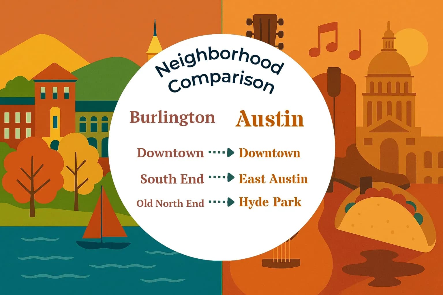 Burlington vs Austin Neighborhood Comparison