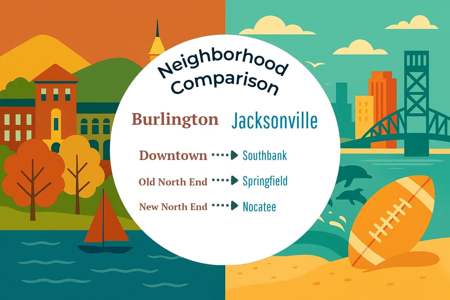 Burlington vs Jacksonville Neighborhood Comparison