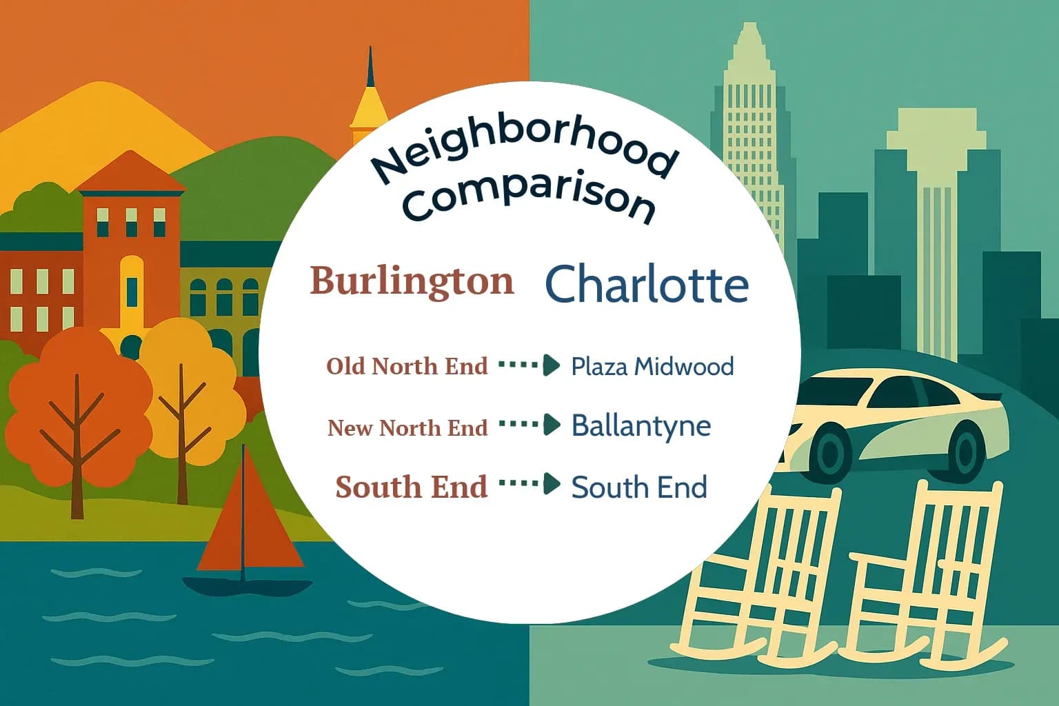 Burlington vs Charlotte Neighborhood Comparison