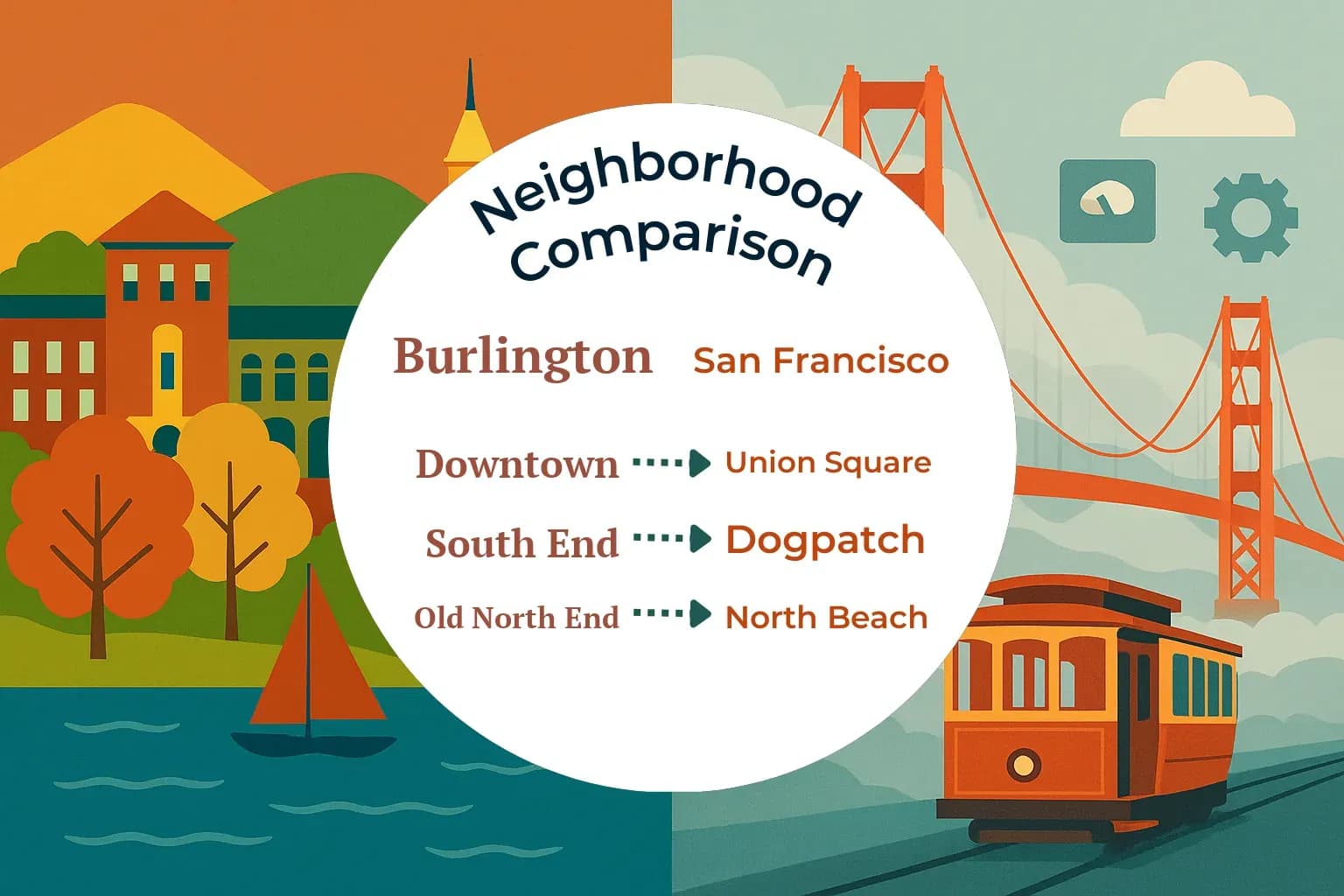 Burlington vs San Francisco Neighborhood Comparison