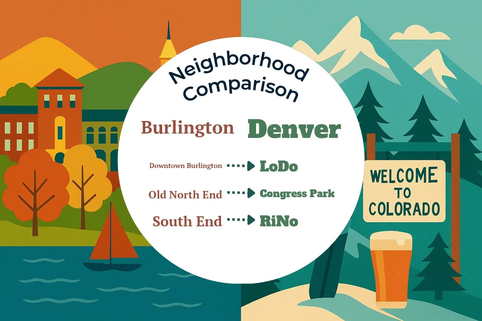 Burlington vs Denver Neighborhood Comparison