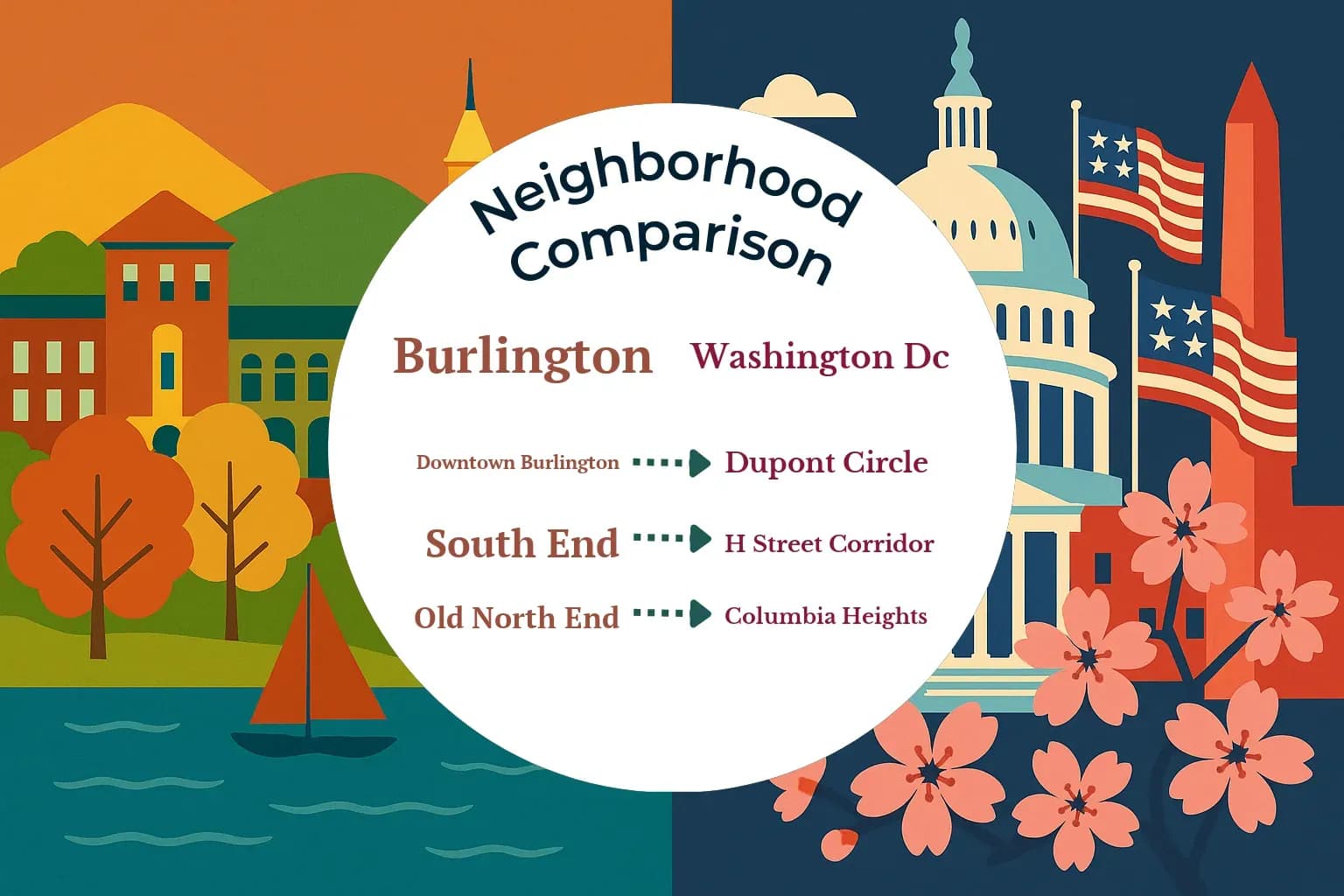 Burlington vs Washington DC Neighborhood Comparison