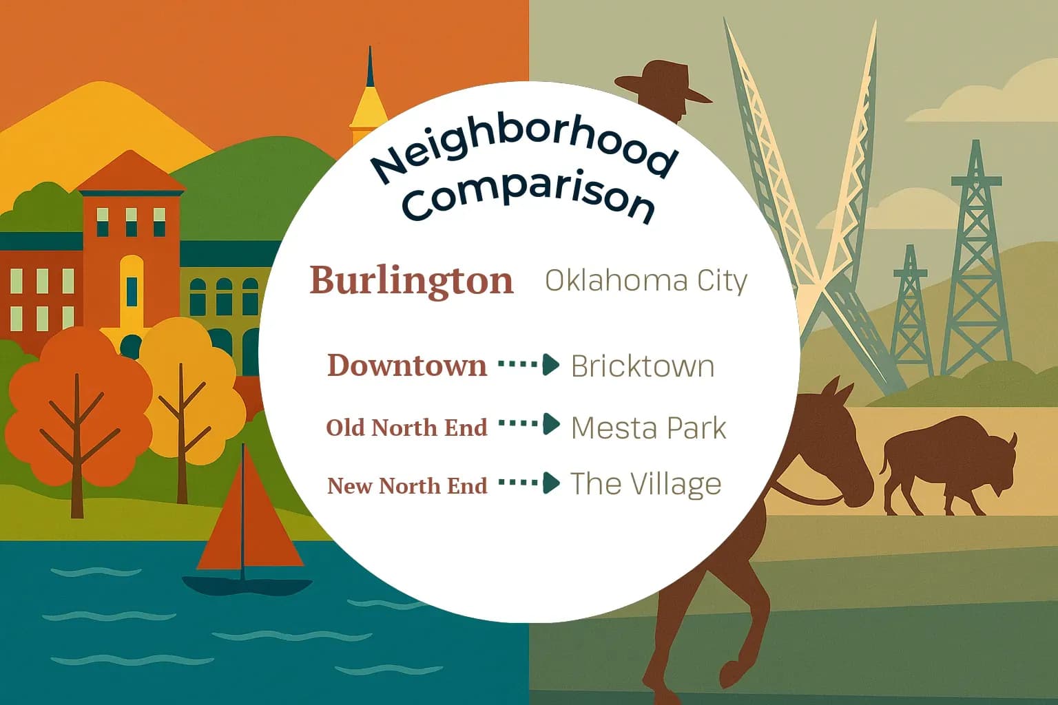 Burlington vs Oklahoma City Neighborhood Comparison