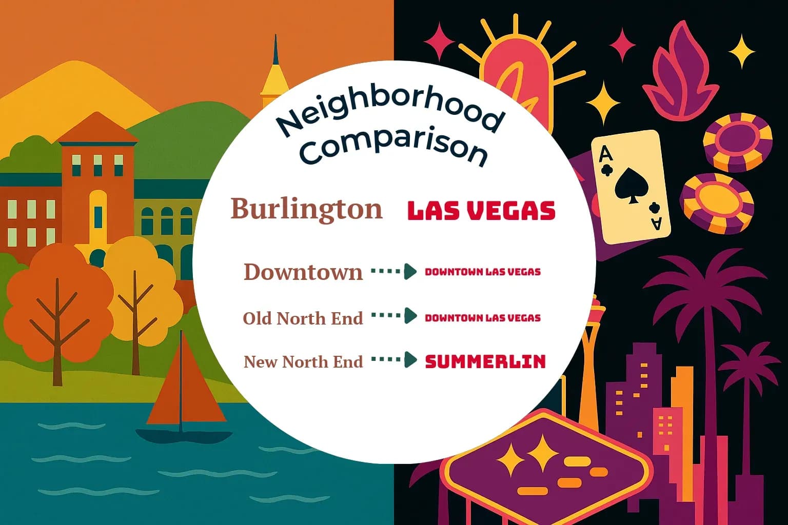 Burlington vs Las Vegas Neighborhood Comparison