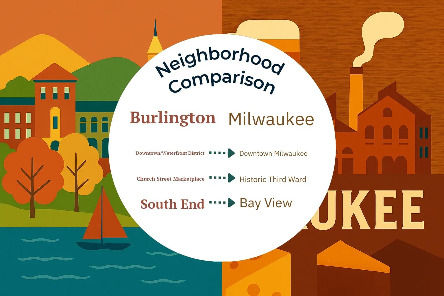 Burlington vs Milwaukee Neighborhood Comparison