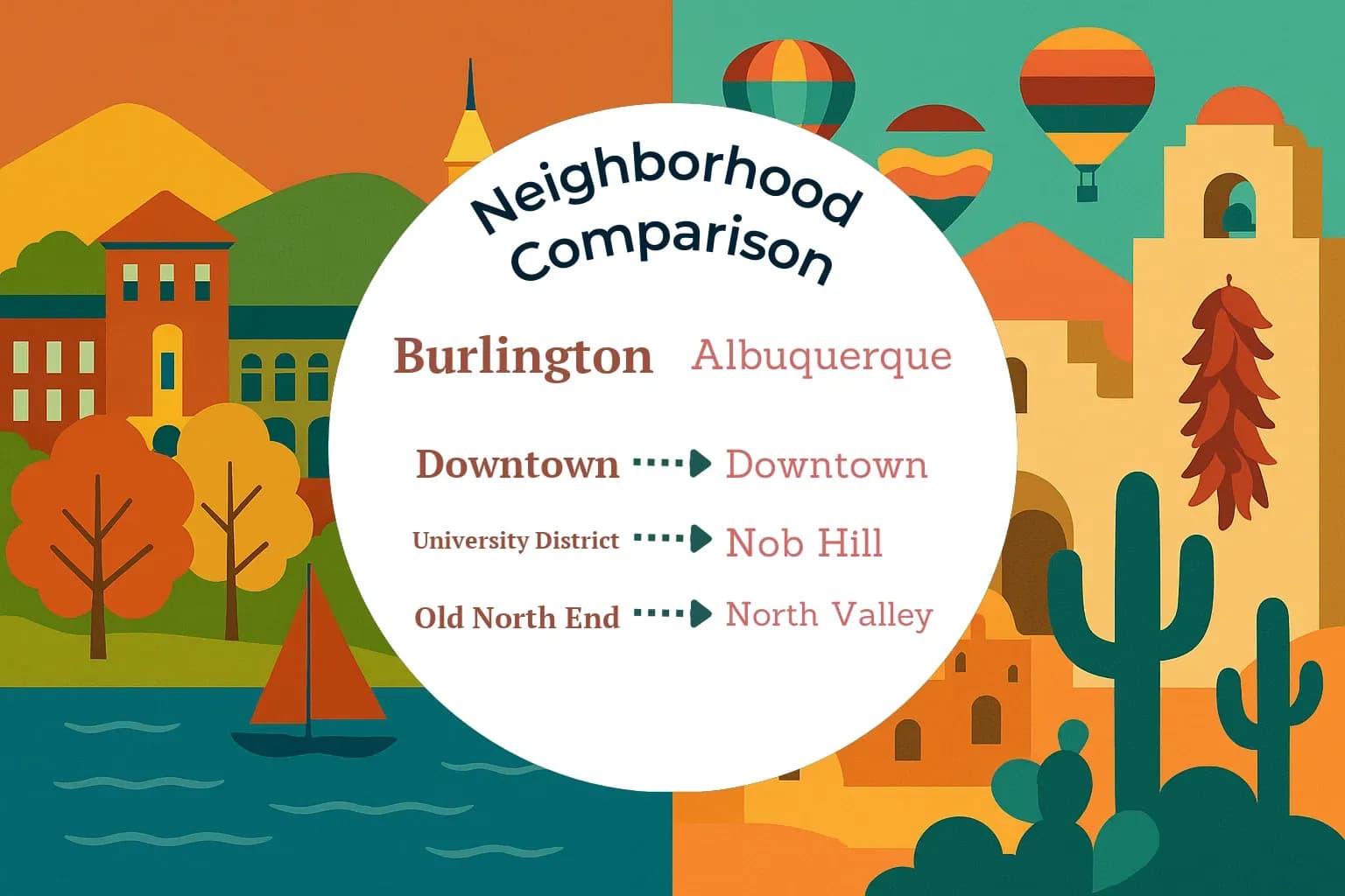 Burlington vs Albuquerque Neighborhood Comparison