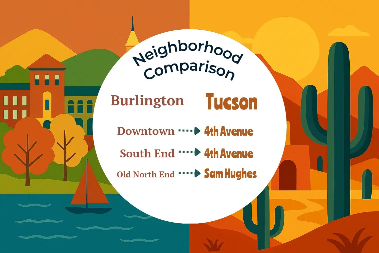 Burlington vs Tucson Neighborhood Comparison