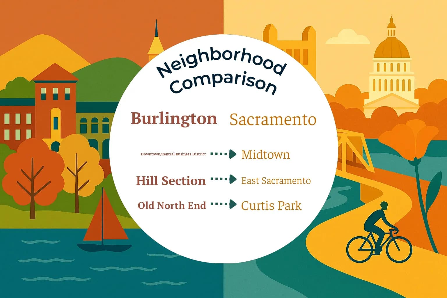 Burlington vs Sacramento Neighborhood Comparison