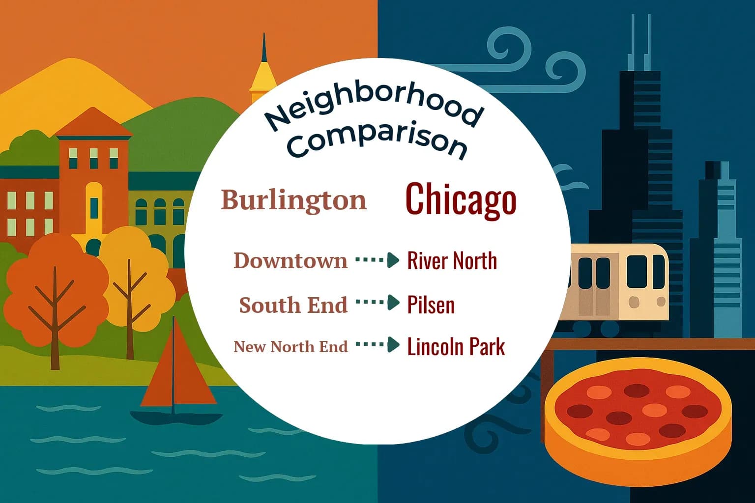 Burlington vs Chicago Neighborhood Comparison