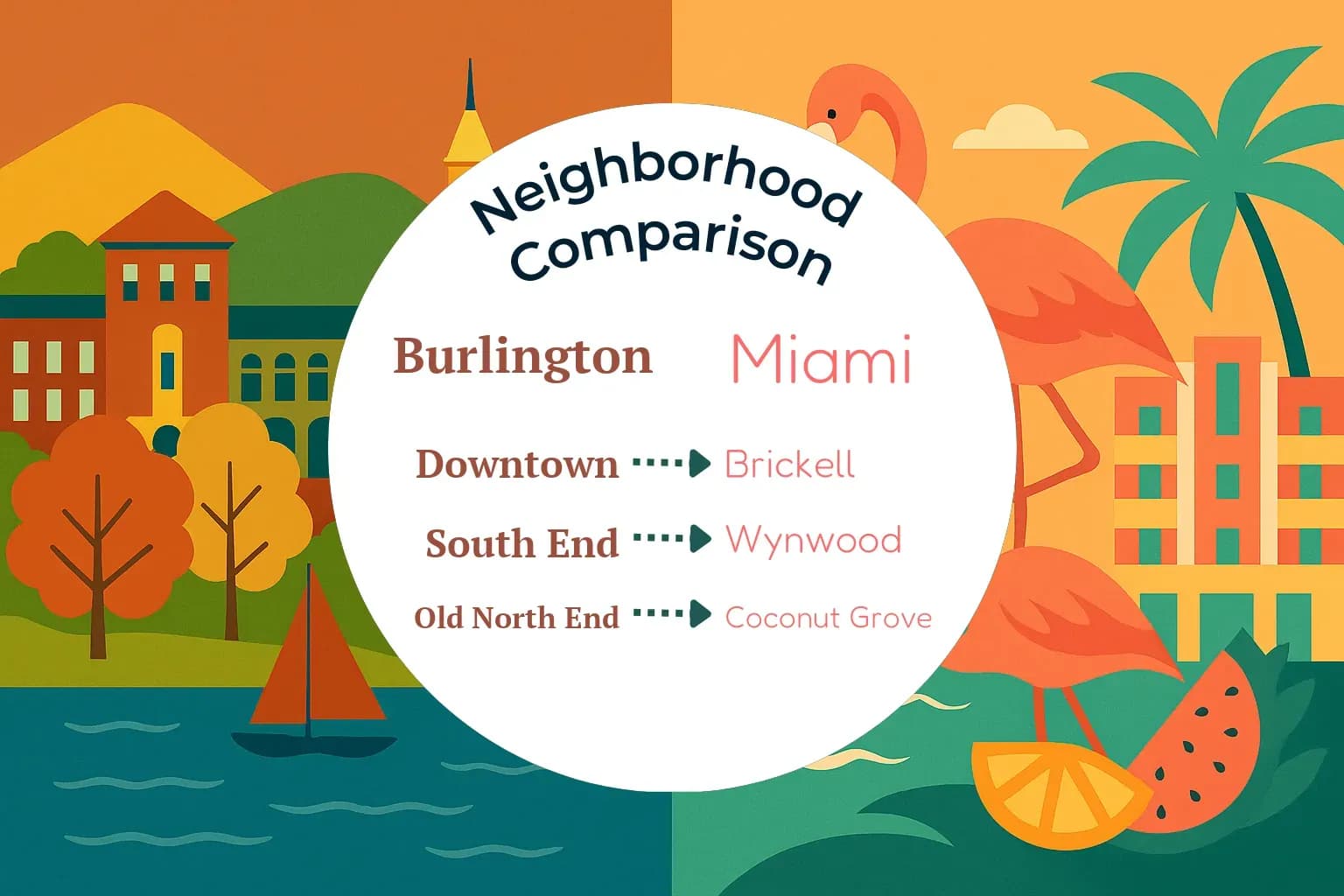 Burlington vs Miami Neighborhood Comparison