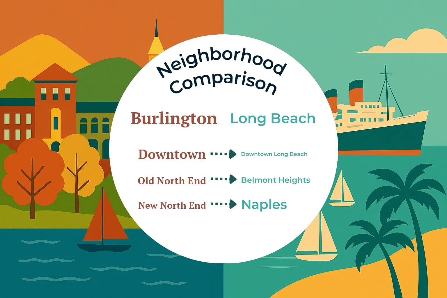Burlington vs Long Beach Neighborhood Comparison
