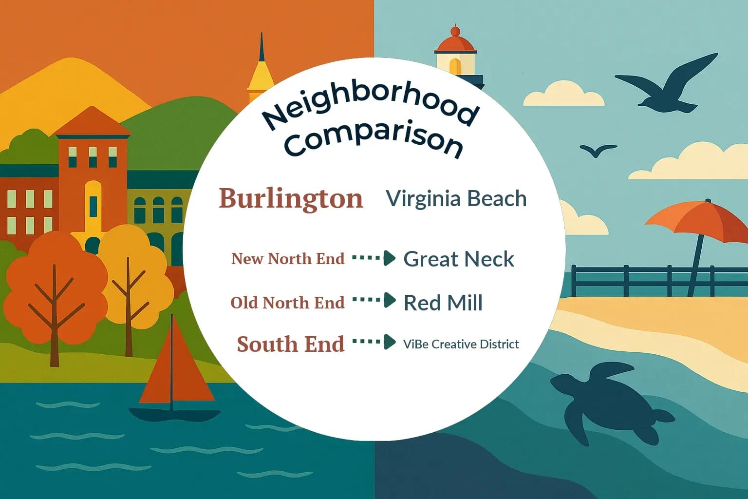Burlington vs Virginia Beach Neighborhood Comparison