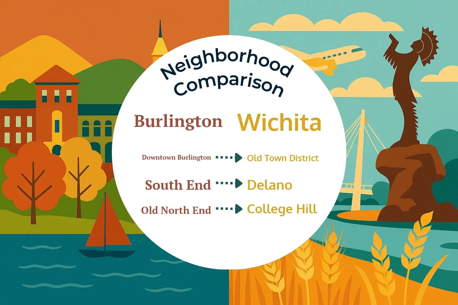 Burlington vs Wichita Neighborhood Comparison