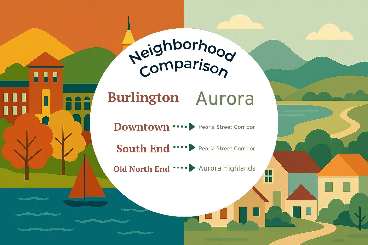 Burlington vs Aurora Neighborhood Comparison