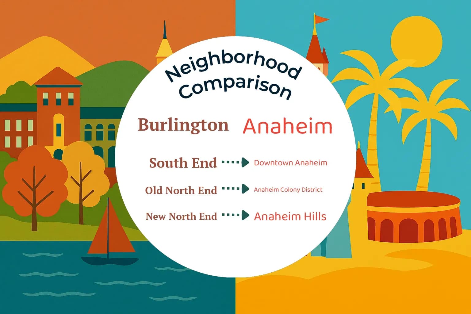 Burlington vs Anaheim Neighborhood Comparison