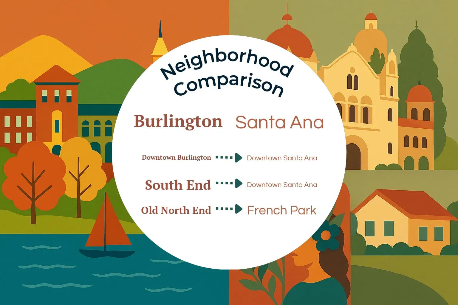 Burlington vs Santa Ana Neighborhood Comparison