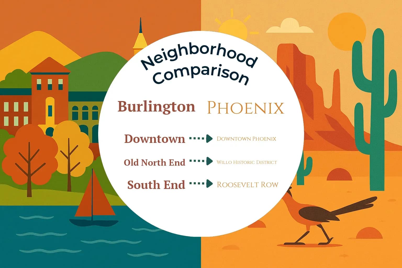 Burlington vs Phoenix Neighborhood Comparison