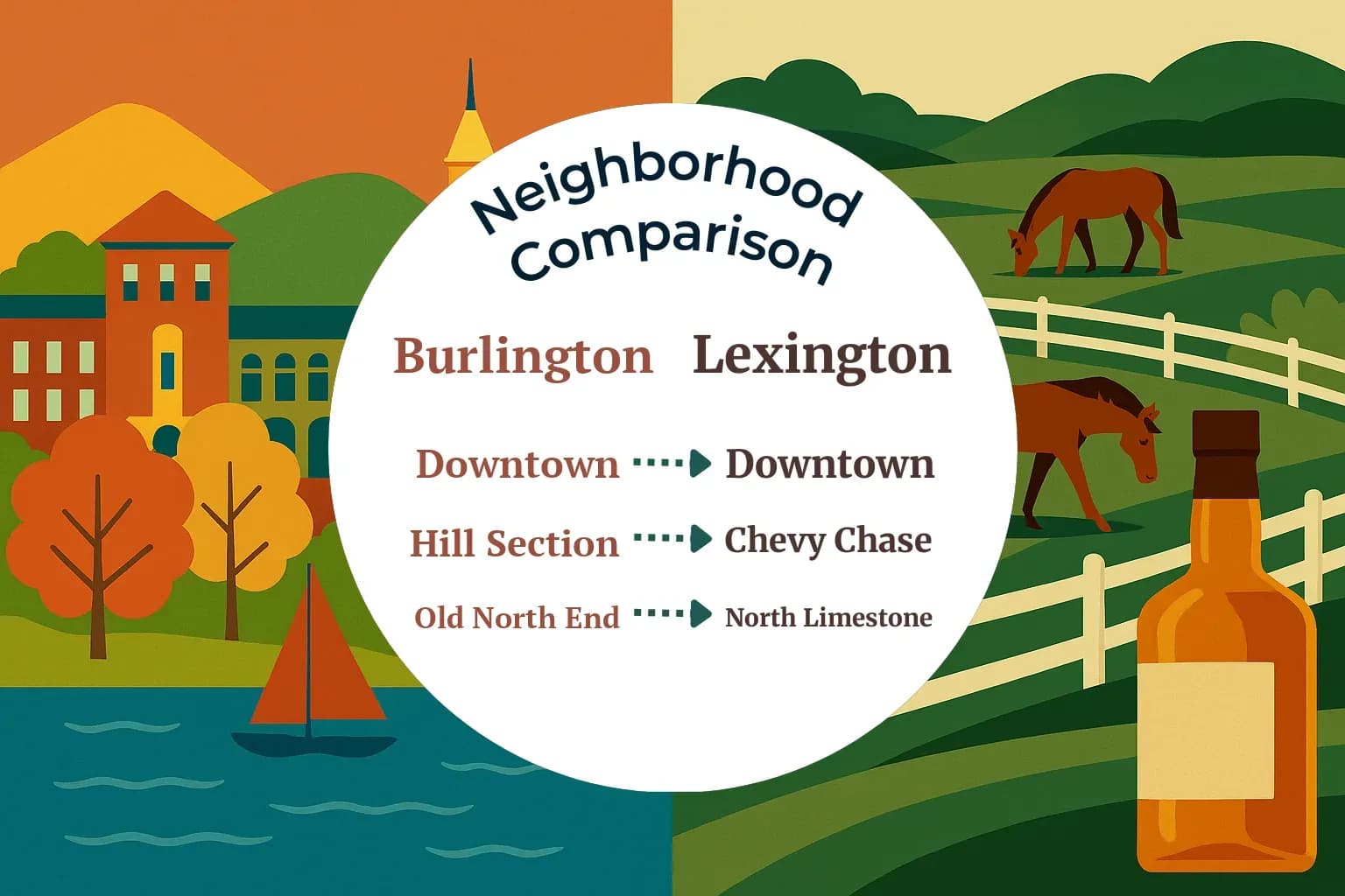 Burlington vs Lexington Neighborhood Comparison
