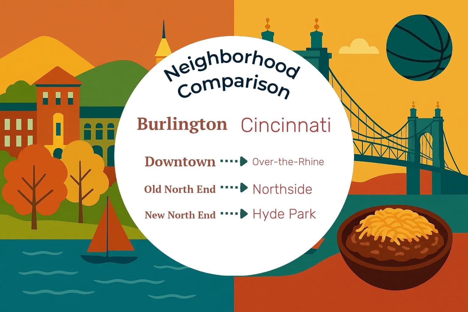 Burlington vs Cincinnati Neighborhood Comparison