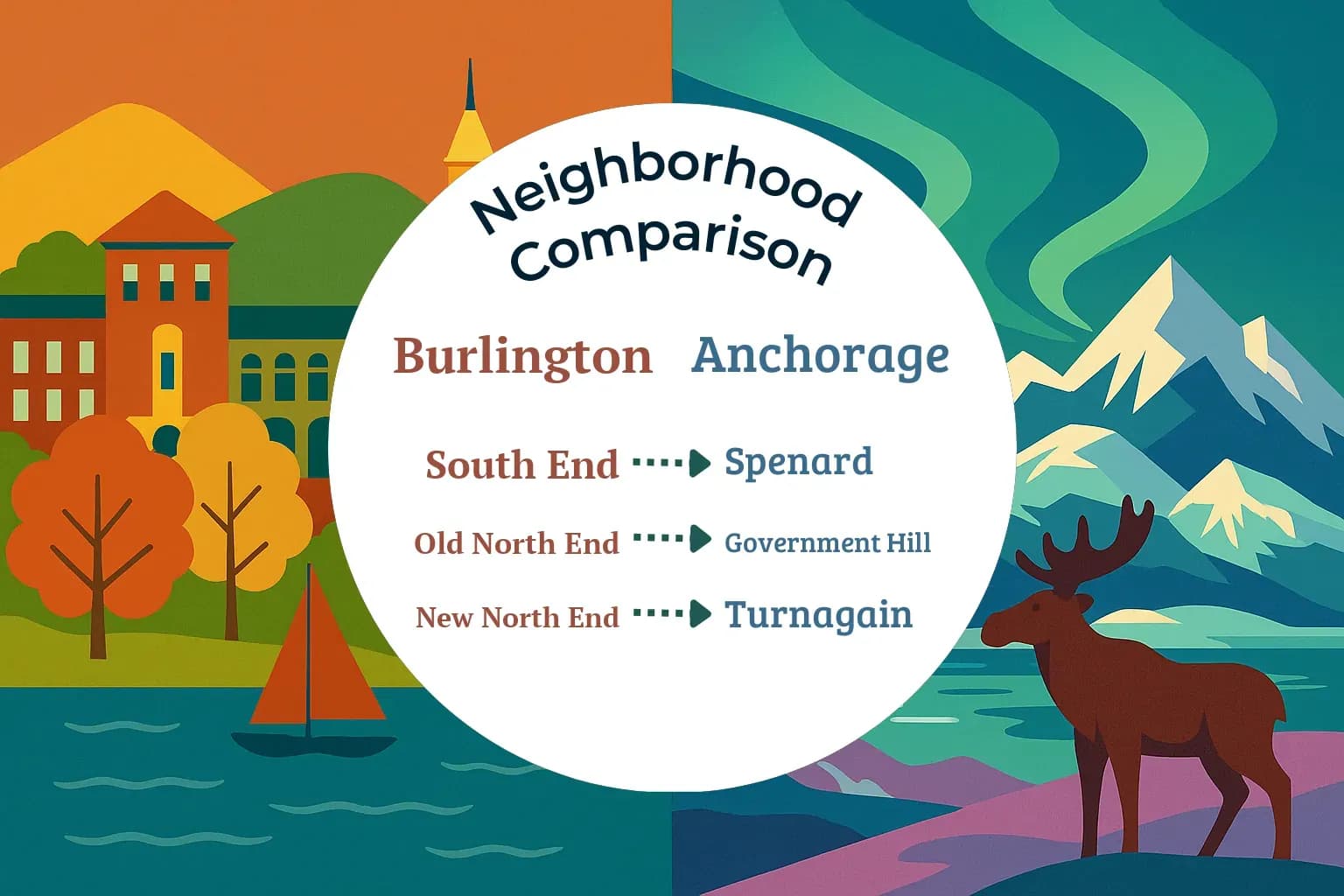 Burlington vs Anchorage Neighborhood Comparison