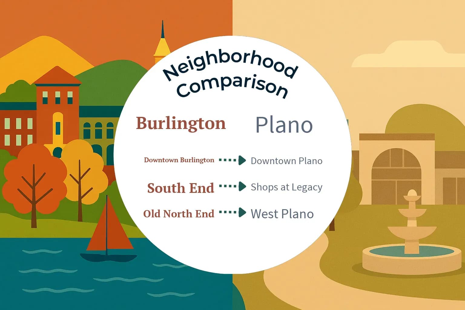 Burlington vs Plano Neighborhood Comparison