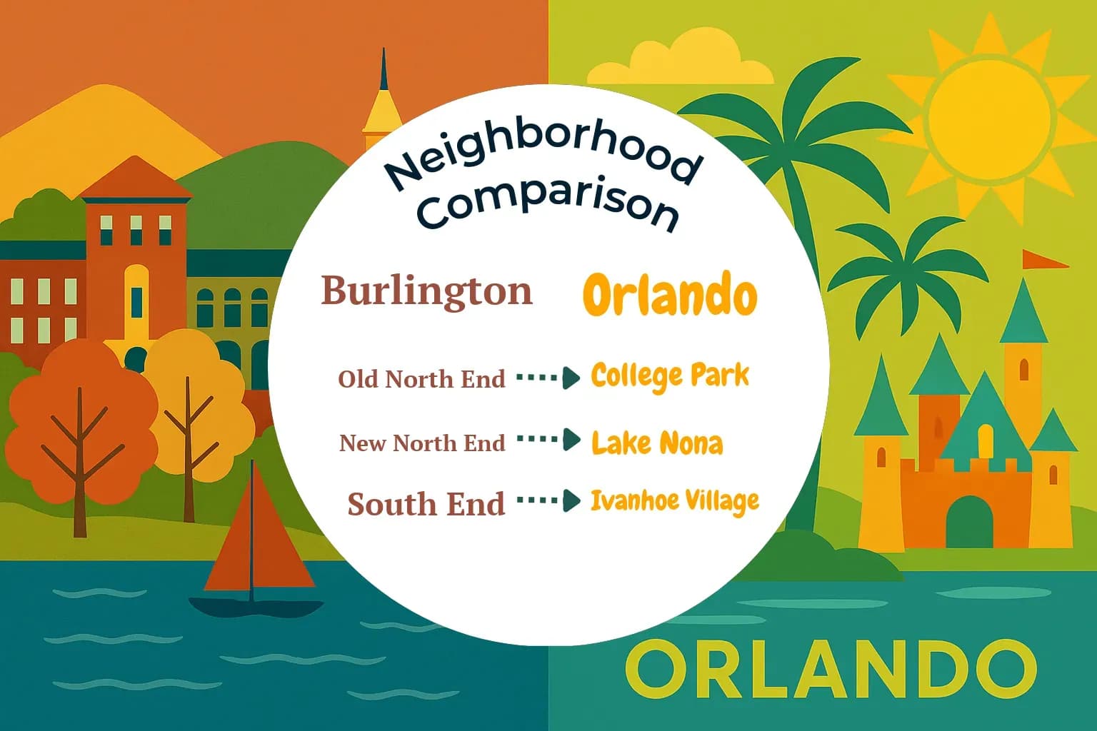 Burlington vs Orlando Neighborhood Comparison