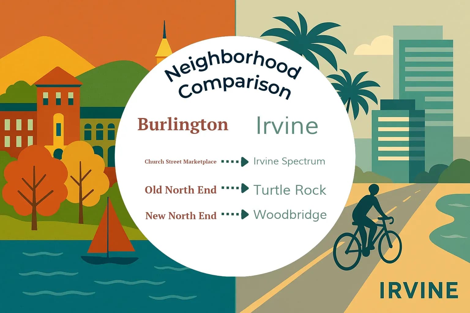Burlington vs Irvine Neighborhood Comparison