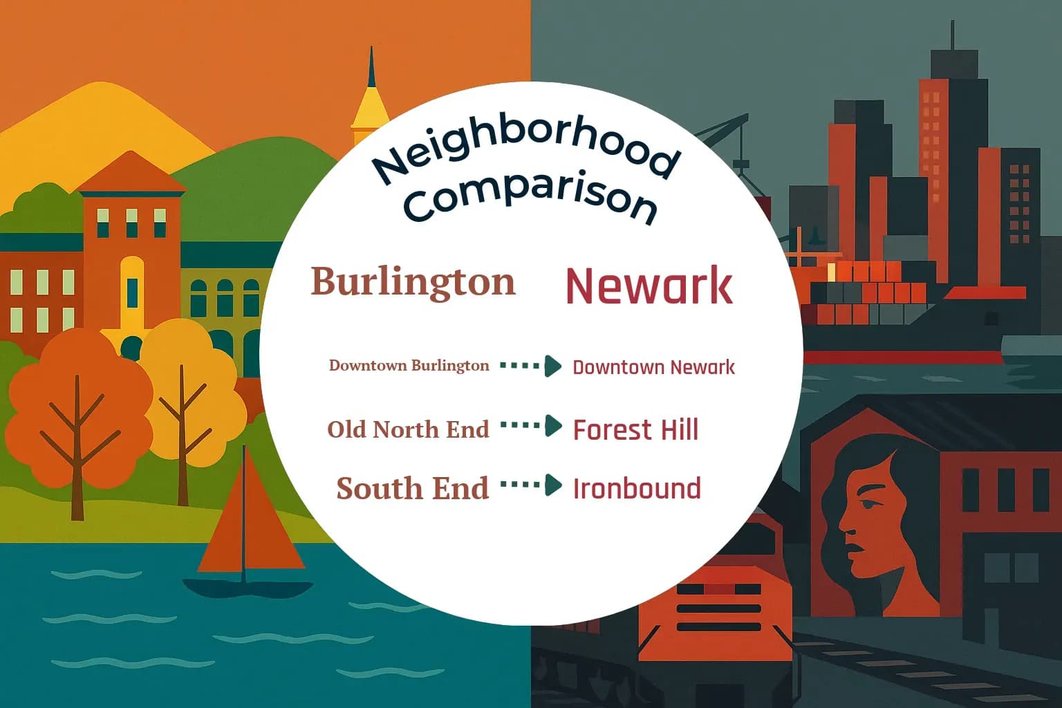 Burlington vs Newark Neighborhood Comparison